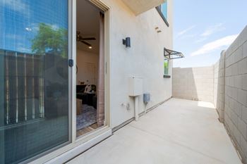 Private backyards in select homes